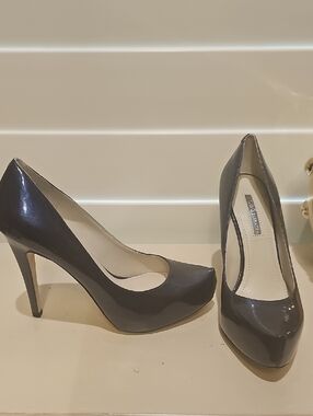 New BCBGeneration Blue Patent Pointed Toe Stiletto Pumps